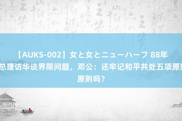 【AUKS-002】女と女とニューハーフ 88年印度总理访华谈界限问题，邓公：还牢记和平共处五项原则吗？